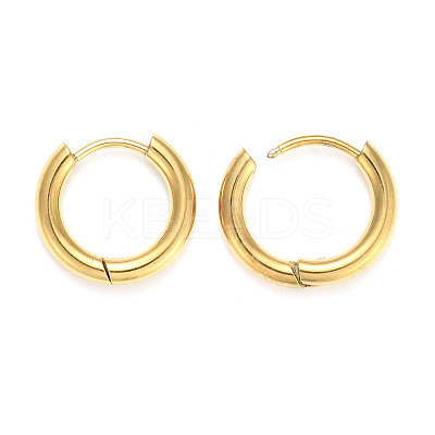 Ion Plating(IP) 304 Stainless Steel Huggie Hoop Earrings LS-EJEW-O087-06F-G-1