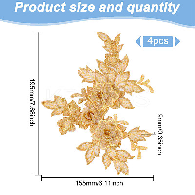 Polyester Embroidery Sew on Appliques PATC-WH0008-102A-1