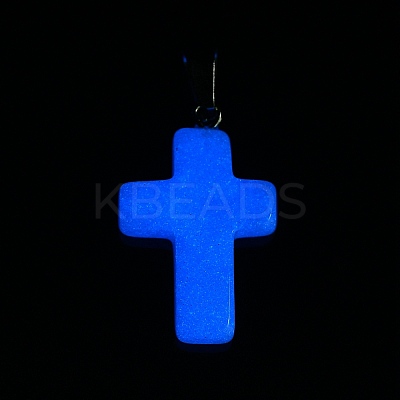 Synthetic Luminous Stone Dyed Pendants G-H308-06P-02-1