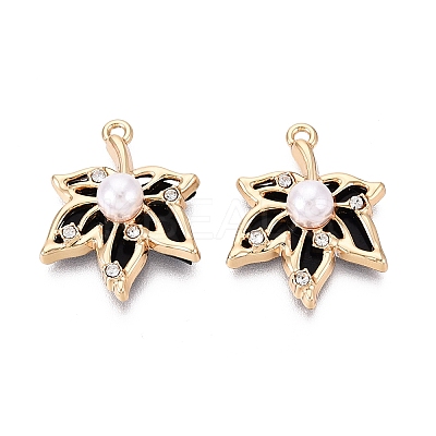 Alloy with ABS Imitation Pearl & Crystal Rhinestone & Acrylic Pendants PALLOY-Q466-04G-06-1