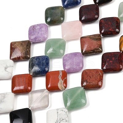 Natural Mixed Gemstone Beads Strands G-C220-C01-16mm-1