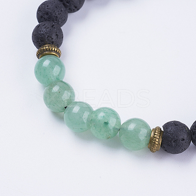 Adjustable Nylon Cord Braided Bead Bracelets BJEW-F308-57A-1