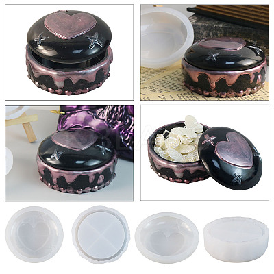 Heart Pattern Storage Box DIY Silicone Molds LS-SIMO-D003-02-1