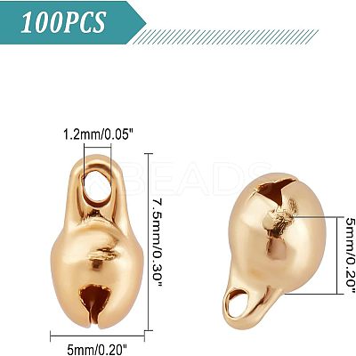 100Pcs 304 Stainless Steel Bell Charms STAS-UN0035-56-1