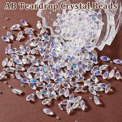 3Strands 3 Styles Electroplate Glass Faceted Teardrop Beads Strands EGLA-GA0001-29-1