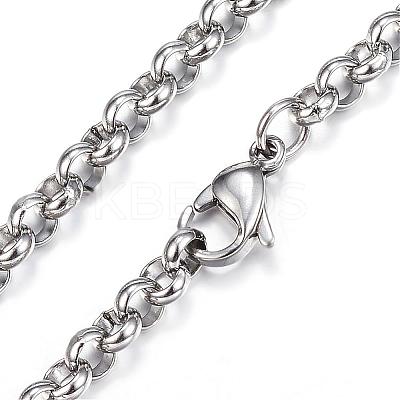Tarnish Resistant 304 Stainless Steel Necklaces NJEW-E080-03P-1
