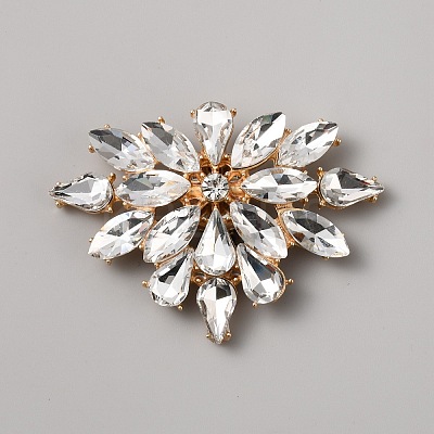Alloy Crystal Rhinestone Shoe Buckle Clips FIND-WH0110-831-1