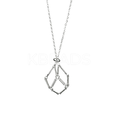 5Pcs 304 Stainless Steel Braided Macrame Pouch Empty Stone Holder for Pendant Necklace Making NJEW-CJ0001-03-1