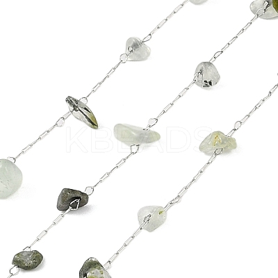Handmade Natural Rutilated Quartz Chip Beads Chain CHS-H028-06A-03-1