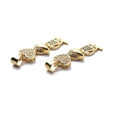 Brass Cubic Zirconia Pendants KK-G446-19G-1