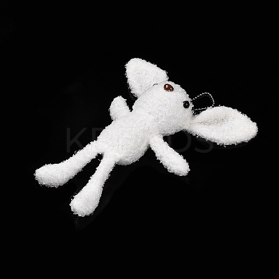 Cartoon PP Cotton Plush Simulation Soft Stuffed Animal Toy Rabbit Pendants Decorations HJEW-K043-04-1