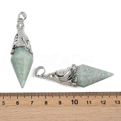 Natural Amazonite Faceted Bicone Big Pendants G-Z101-03P-07-1