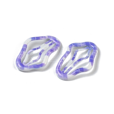 10Pcs 5 Colors Tartan Pattern Epoxy Resin Snap Hair Clip PHAR-P009-01J-1
