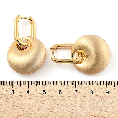 Flat Round Brass Hoop Earrings for Women EJEW-U055-02G-1