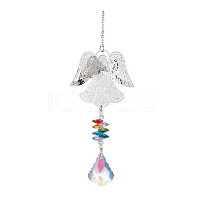 Brass Hollow Hanging Ornaments HJEW-JM01930-02-1