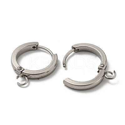 Tarnish Resistant 201 Stainless Steel Huggie Hoop Earrings Findings STAS-A167-01K-P-1