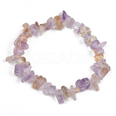Unisex Chip Natural Ametrine Beaded Stretch Bracelets BJEW-S143-52-1