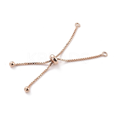 925 Sterling Silver Box Chain with Stop Beads and Loops STER-Z001-110RG-1