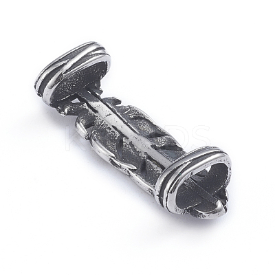 Retro 304 Stainless Steel Slide Charms/Slider Beads X-STAS-L243-009AS-1