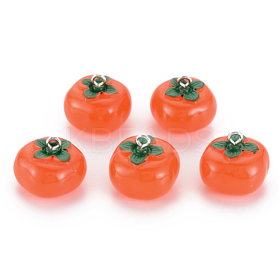 Autumn Theme Resin Pendants RESI-N021-13-1