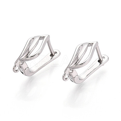 Brass Hoop Earring Findings KK-N267-28P-1