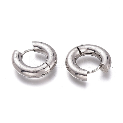 Tarnish Resistant 201 Stainless Steel Huggie Hoop Earrings EJEW-L256-05H-P-1