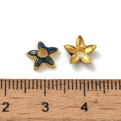 Alloy Enamel Beads Caps FIND-G074-02F-1