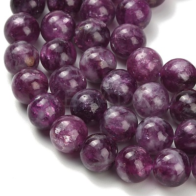 Natural Lepidolite Beads Strands G-L634-B01-8mm-1