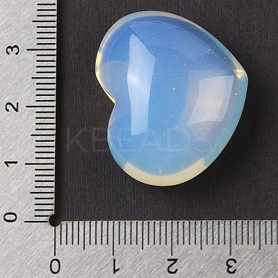 Opalite Love Heart Stone G-I367-03C-1
