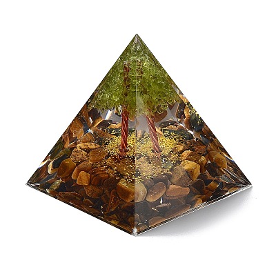 Orgonite Pyramid Resin Energy Generators DJEW-D013-06A-1