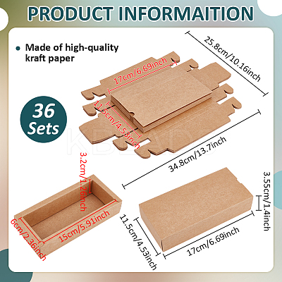 Kraft Paper Folding Drawer Boxes CON-WH0110-66A-1