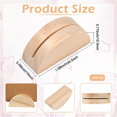 24Pcs Pine Wood Name Card Holder DJEW-SP0001-21A-02-1