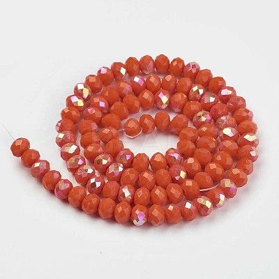 Electroplate Opaque Solid Color Glass Beads Strands LS-EGLA-A034-P4mm-L03-1