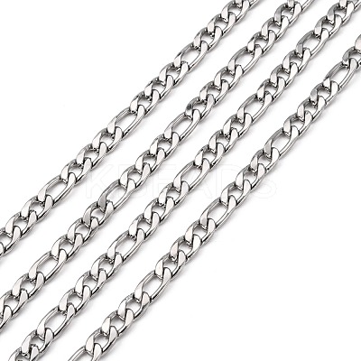 Tarnish Resistant 304 Stainless Steel Mother-Son Chains CHS-K001-32-7mm-1