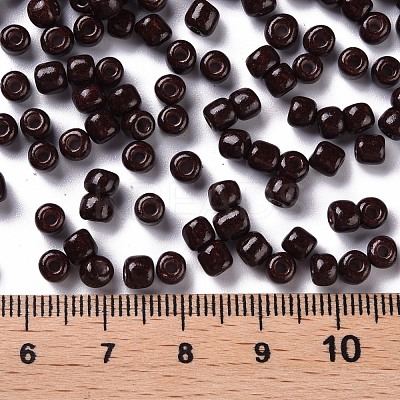 Baking Paint Glass Seed Beads SEED-US0003-4mm-K18-1