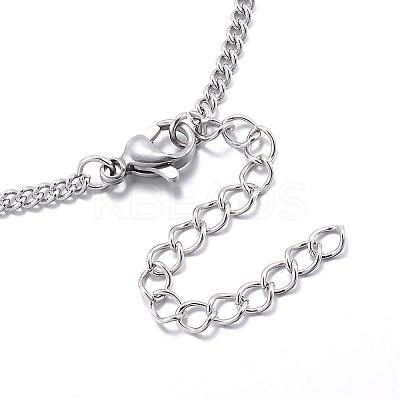 Tarnish Resistant 304 Stainless Steel Curb Chain Bracelets STAS-G116-01P-1