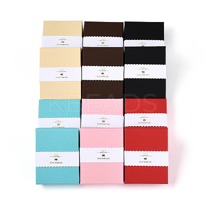 12Pcs 6 Colors Cardboard Jewelry Set Boxes CBOX-N015-05A-1