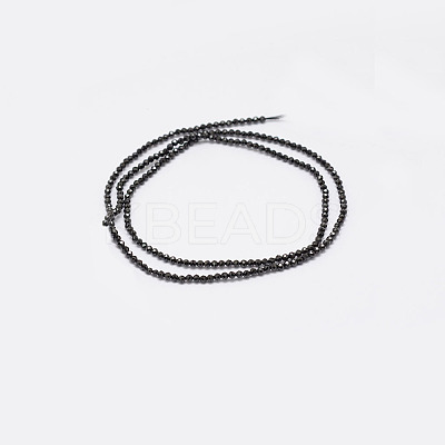 Natural Black Spinel Beads Strands G-E351-01A-1