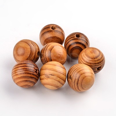 Round Natural Wood Beads X-WOOD-Q009-25mm-LF-1