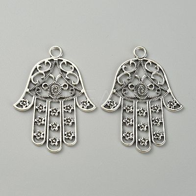 Tibetan Style Big Pendants TIBEP-WH0001-02AS-1
