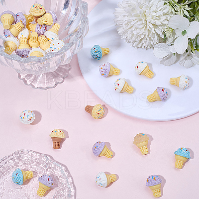 30Pcs Opaque Resin Decoden Cabochons RESI-SC0036-57-1