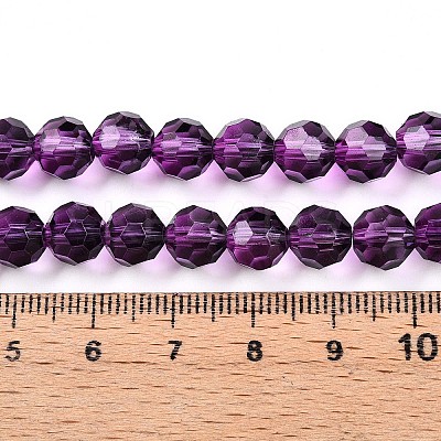 Baking Paint Transparent Glass Beads Strands X-DGLA-A035-T8mm-A09-1