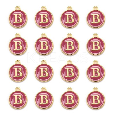 Golden Plated Alloy Enamel Charms X-ENAM-S118-08B-1