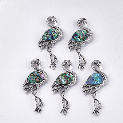 Abalone Shell/Paua Shell Brooches/Pendants RESI-S376-20C-1