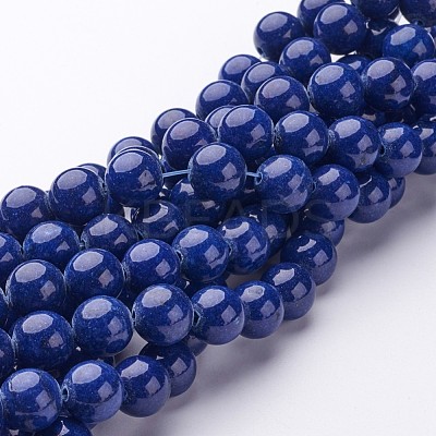 Natural Mashan Jade Round Beads Strands X-G-D263-10mm-XS09-1