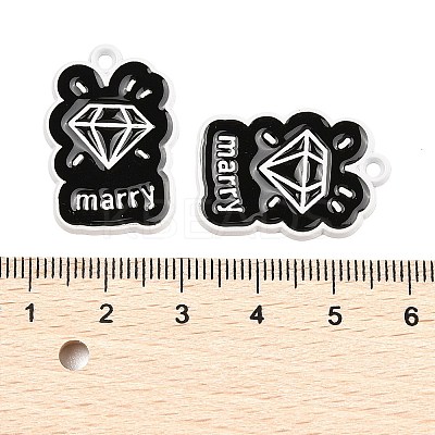Spray Painted Alloy Pendants PALLOY-R451-01-1