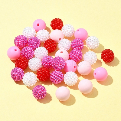 DIY Round Silicone & Acrylic & Berry Beads Making Findings Kits DIY-FS0006-26D-1