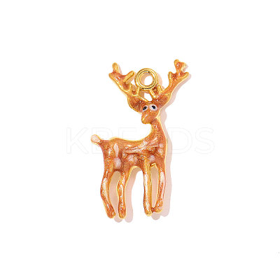 304 Stainless Steel Enamel Pendants STAS-OY011-90G-1