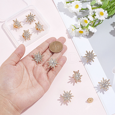 10Pcs Alloy Rhinestone Lapel Pin Backs for Backpack Clothes JEWB-HY0001-63LG-1