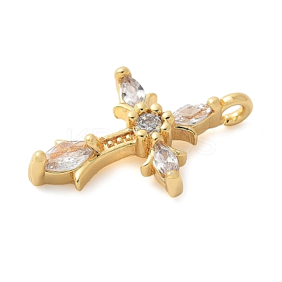 Brass Micro Pave Cubic Zirconia Pendants KK-U056-33G-1